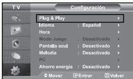 SAMSUNG LE-37S71B - Cuando el equipo se enciende por primera vez, se presenta automatistically una série de options de configuración tíbasicas. Los ajustes siguientes está disponible. - 1