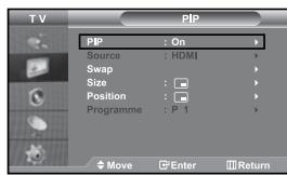 SAMSUNG LE-37S71B - Viewing the Picture In Picture (PIP) - 1