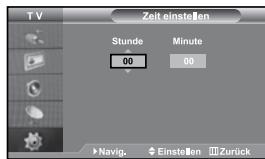SAMSUNG LE-37S71B - Uhrzeit einstellen und anzeigen - 1