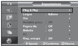 SAMSUNG LE-37S71B - Quando si accende il teilevisore per la prima volta, diverse impostazioni di base vengono eseguite automaticamente e in sequenza. Sono disponibili le seguenti impostazioni. - 1