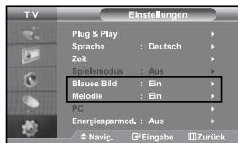 SAMSUNG LE-37S71B - Anzeigen eines blauen Bildschirms / Melodie wahlen - 1