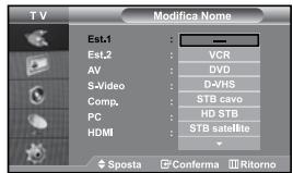 SAMSUNG LE-37S71B - Modifica dei nomi delle sorgenti di ingresso - 1
