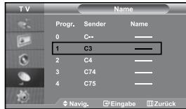 SAMSUNG LE-37S71B - Gespeicherte Kanäle sortieren - 2