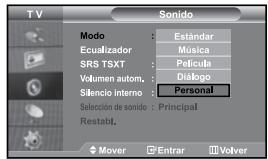 SAMSUNG LE-37S71B - Cambio del estándar de sonido - 1