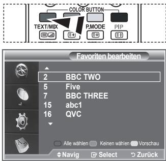 SAMSUNG LE-46M86BD - Sie können diese Funktion verwenden, nachdem Sie einen oder mehrere bevorzugte Kanä ausgewählten haben. - 2