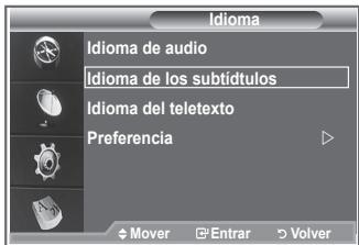 SAMSUNG LE-46M86BD - Selección del idioma preferido (subítculos, audio o teletexto) - 2