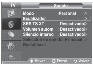 SAMSUNG LE-46M86BD - Es possible ajustar los parámedos del sonido según las preferencias personales. - 1