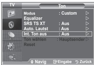 SAMSUNG LE-46M86BD - Auswahlen der internen Stummschaltung - 1