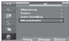 SAMSUNG LE-46N71B - PC-Bildschirm automatisch einstellen (Autom. Einstellung): Die automatische Einstellung ermöglicht eine automatische Anpassung des PC-Monitors an das eingehende PC-Video signal. Die Werte für "fein", "grob" und "Position" werden automatisch eingestellt. - 1