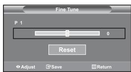 SAMSUNG LE-46N71B - Fine Tuning Channel Reception - 1