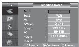 SAMSUNG LE-46N71B - Modifica dei nomi delle sorgenti di ingresso - 1