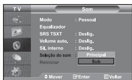 SAMSUNG LE-46N71B - Ouvir o som da imagem secundaria - 1
