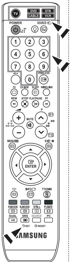 SAMSUNG LE-46N71B - Configurazione del telecomando per controllare la Cable Box. - 1