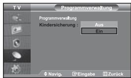 SAMSUNG LE-46N71B - Sie können den gewünschten Sender auf einfache Weise Löschen, hinzufügen oder sperren. - 1
