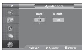 SAMSUNG LE-46N71B - Configuración y visualización de hora actual - 1