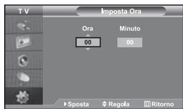 SAMSUNG LE-46N71B - Configurazione e visualizzazione dell'ora attuale - 1