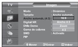 SAMSUNG LE-46N71B - Cambio de Auto Wide (Ancho autom.) (4:3) - 1