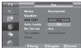 SAMSUNG LE-46N71B - Einstellen von TruSurround XT (SRS TSXT) - 1