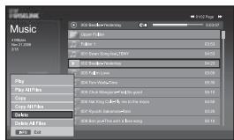 SAMSUNG LE-46N71B - Deleting Music Files - 1