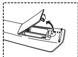 SAMSUNG LE-46N71B - Batterien in die Fernbedienung einlagen - 1