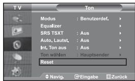 SAMSUNG LE-46N71B - Zurücksetzen der Toneinstellungen auf die werkseitig festgelegten Standardwerte - 1