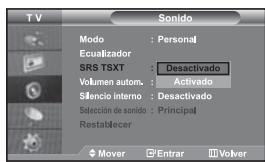 SAMSUNG LE-46N71B - Configuración de TruSurround XT (SRS TSXT) - 1