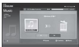 SAMSUNG LE-46N71B - Eliminazione di file musicali - 2