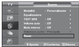 SAMSUNG LE-46N71B - Azzeramento delle impostazioni audio ai valori preimpostati in fabbrica - 1