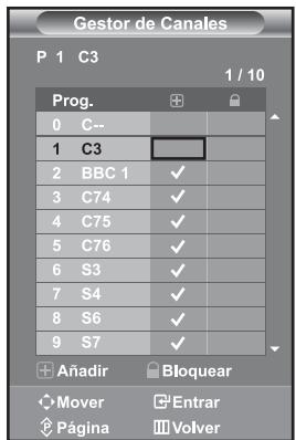 SAMSUNG LE-46N71B - Configuración del Gestor de Canales - 1