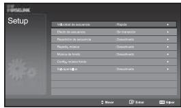 SAMSUNG LE-46N71B - Setup (Configuración) muestra los ajustes del usuario del menu WISELINK. - 1
