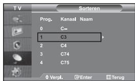 SAMSUNG LE-46N71B - Opgeslagen kanalen sorteren - 1