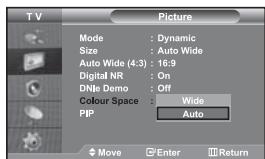 SAMSUNG LE-46N71B - Changing the Colour Space - 1