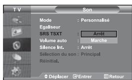 SAMSUNG LE-46N71B - Paramétrage de la technologie trusurround XT (SRS TSXT) - 1
