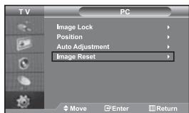 SAMSUNG LE-46N71B - Auto adjustment allows the PC screen of set to self-adjust to the incoming PC video signal. The values of fine, coarse and position are adjusted automatically. - 1