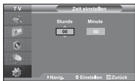 SAMSUNG LE-46N71B - Uhrzeit einstellen und anzeigen - 1