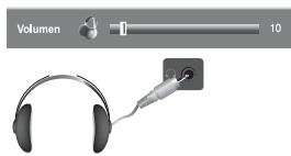 SAMSUNG LE-46N71B - Conexión de los auriculares - 1