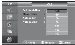 SAMSUNG LE-46N71B - Uhrzeit einstellen und anzeigen - 2