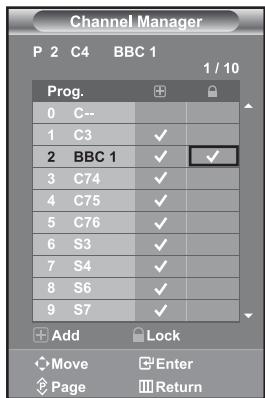 SAMSUNG LE-46N71B - You can easily delete, add, or lock the channel you want. - 3