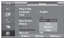 SAMSUNG LE-46N71B - Using the Energy Saving Feature - 1
