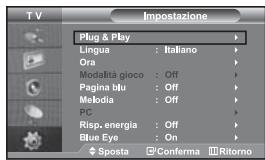 SAMSUNG LE-46N71B - Quando si accende il teilevisore per la prima volta, diverse impostazioni di base vengono eseguite automaticamente e in sequenza. Sono disponibili le seguenti impostazioni. - 1