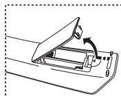 SAMSUNG LE23R81W - Colocar pilhas no telecomando - 1