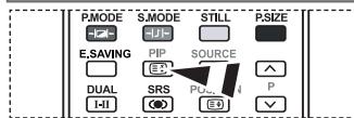 P.MODE S.MODE STILL P.SIZE E.SAVING PIP SOURCE DUAL SRS POUT P