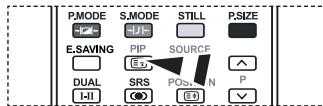 P.MODE S.MODE STILL P.SIZE E.SAVING PIP SOURCE DUAL SRS POS. N P