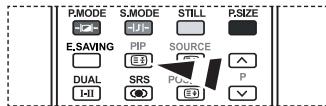 P.MODE S.MODE STILL P.SIZE E.SAVING PIP SOURCE DUAL SRS POST P