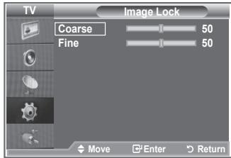 TV Image Lock Coarse 50 Fine 50 Move Enter Return