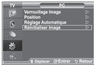 TV PC Verrouillage Image Position Réglage Automatique Réinitialiser Image Déplacer Entrer Retour