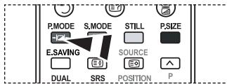 P.MODE S.MODE STILL P.SIZE E.SAVING SOURCE DUAL SRS POSITION P