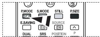 P.MODE S.MODE STILL P.SIZE E.SAVING SOURCE DUAL SRS POSITION P