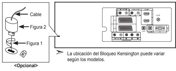 Cable Figura 2 Figura 1 La ubicación del Bloqueo Kensington puede variar según los modelos.