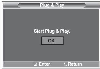 Plug & Play Start Plug & Play. OK Enter Return